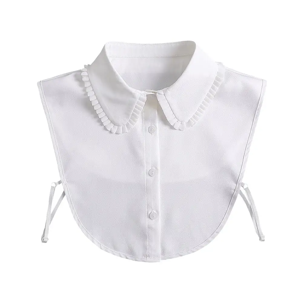 Cuello falso desmontable Vintage para mujer, solapa falsa sólida, blusa, accesorios de ropa, P6l0