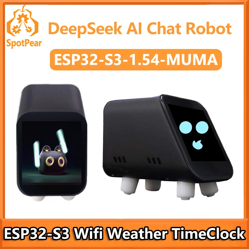 DeepSeek AI Chat Robot ESP32-S3 1.54 pouces LCD N16R8 MUMA carte de développement écran d'affichage ESP32-S3-1.54-MUMA pour Xiaozhi