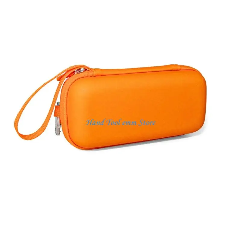 H37F Glasses Travel Case with Hard Shell, Zippers, 2 Storage Sections, Wrist Strap and Carabiner for Bag Carry, Desk Storage and