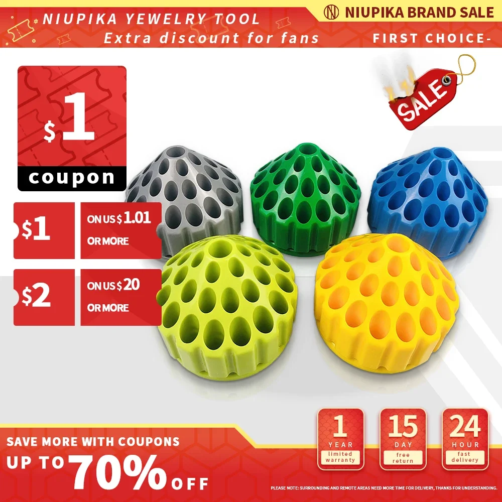 360-degree Rotating Grinding Head Storage Box Plastic Bur Holder Drill Tips Bit Stand Storage Rack Carving Tool Box