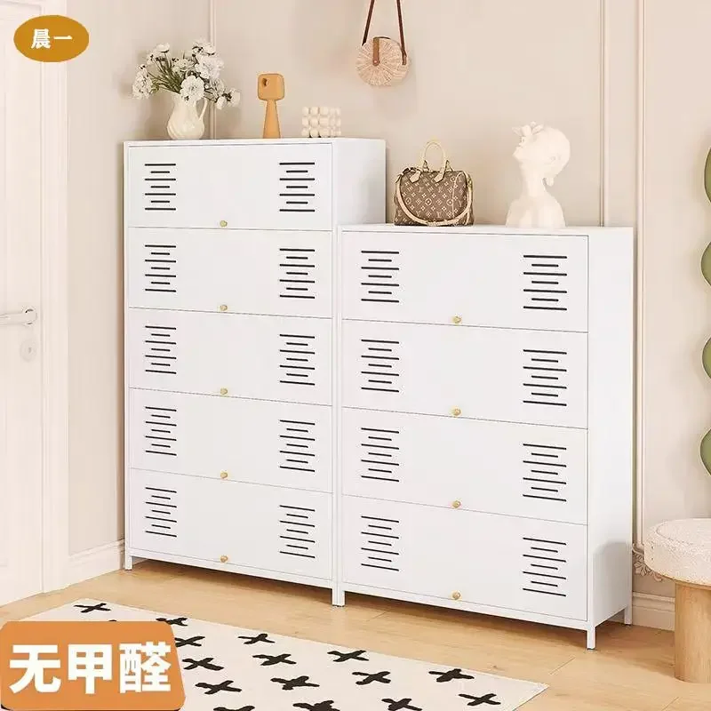 Household steel shoe cabinet, ventilated and breathable, entering the entrance, floor-to-ceiling multi-layer dustproof large-cap