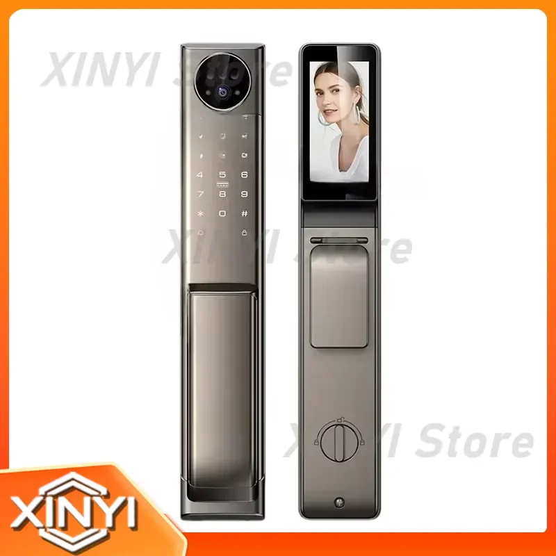 Full-function Intelligent Lock for Security Doors with Vein Recognition 3D Face Recognition and Fingerprint Authentication