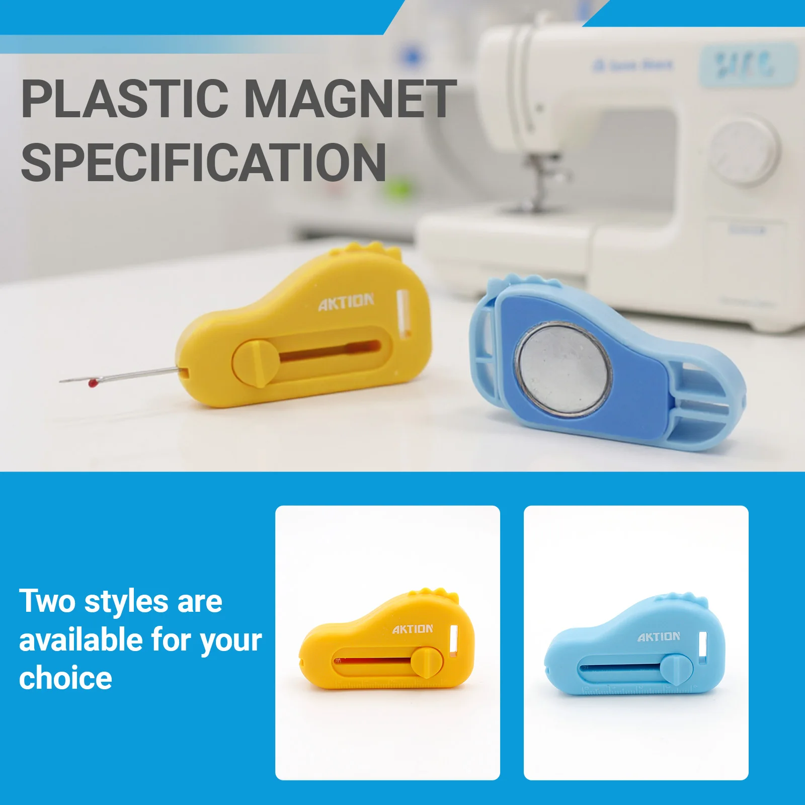 Magnetic Seam Guide with Seam Ripper, Upgraded 2-in-1 Multifunctional Adjustable Seam Guide Sewing Machine Accessories