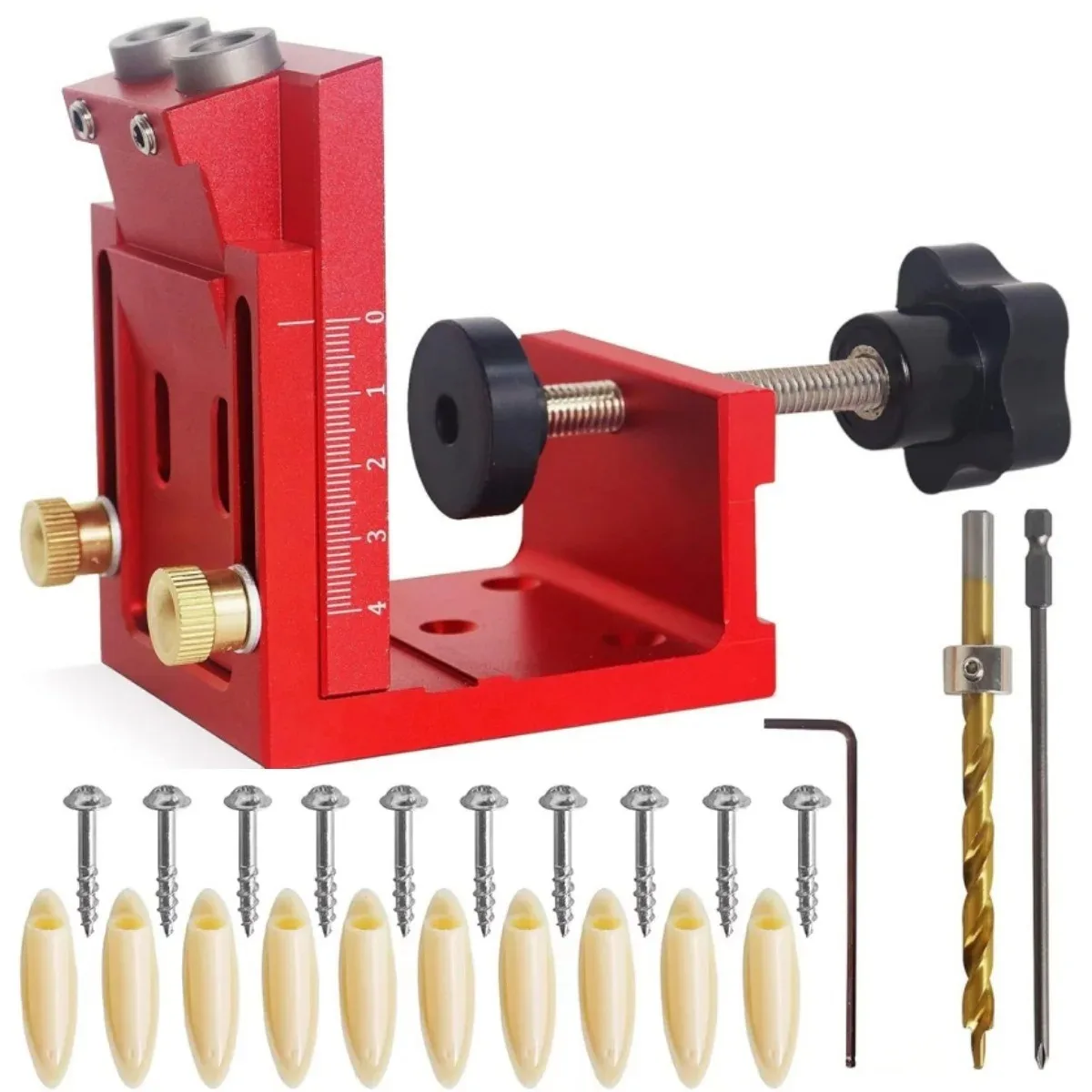 Woodworking Oblique Hole Drilling Locator Aluminum Alloy Mortise Position Precision Auxiliary Tool for Cabinet Door Installation