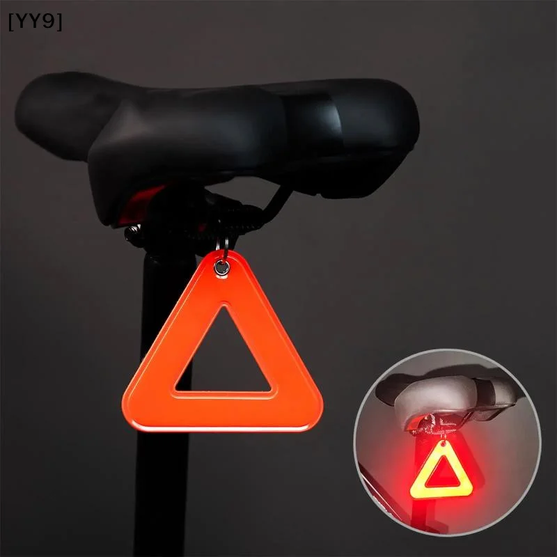 Multifunctional Elastic Reflective Triangle Sign Bicycle Hanging Reflector Night Riding Safety Warning Tag Safety Protect[YY9]