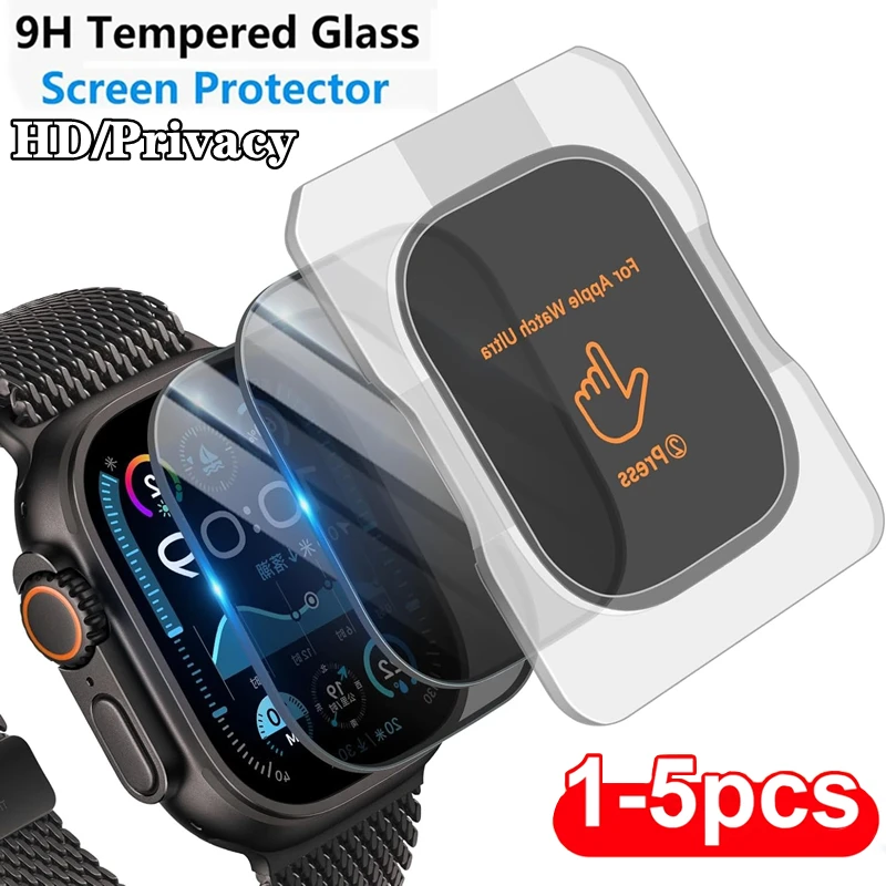 Vetro temperato per Apple Watch Ultra2/3 Protezione schermo antigraffio da 49 mm per pellicola protettiva per installazione IWatch Ultra Seconds
