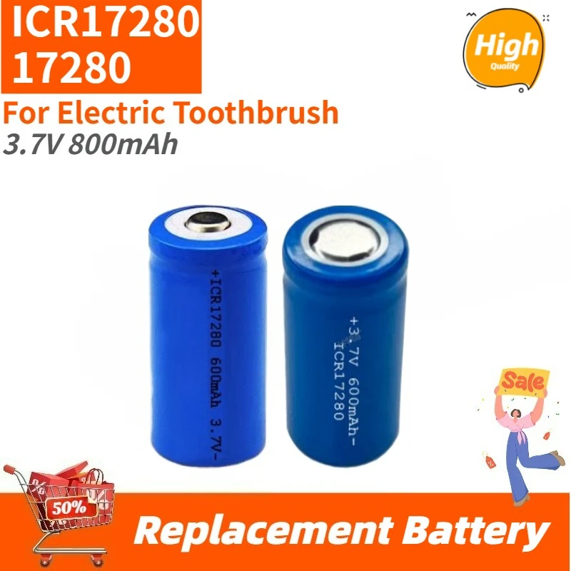 

ICR17280 17280 High Quality Battery 3.7V 600mAh For Electric Toothbrush Brand New Replacement Battery