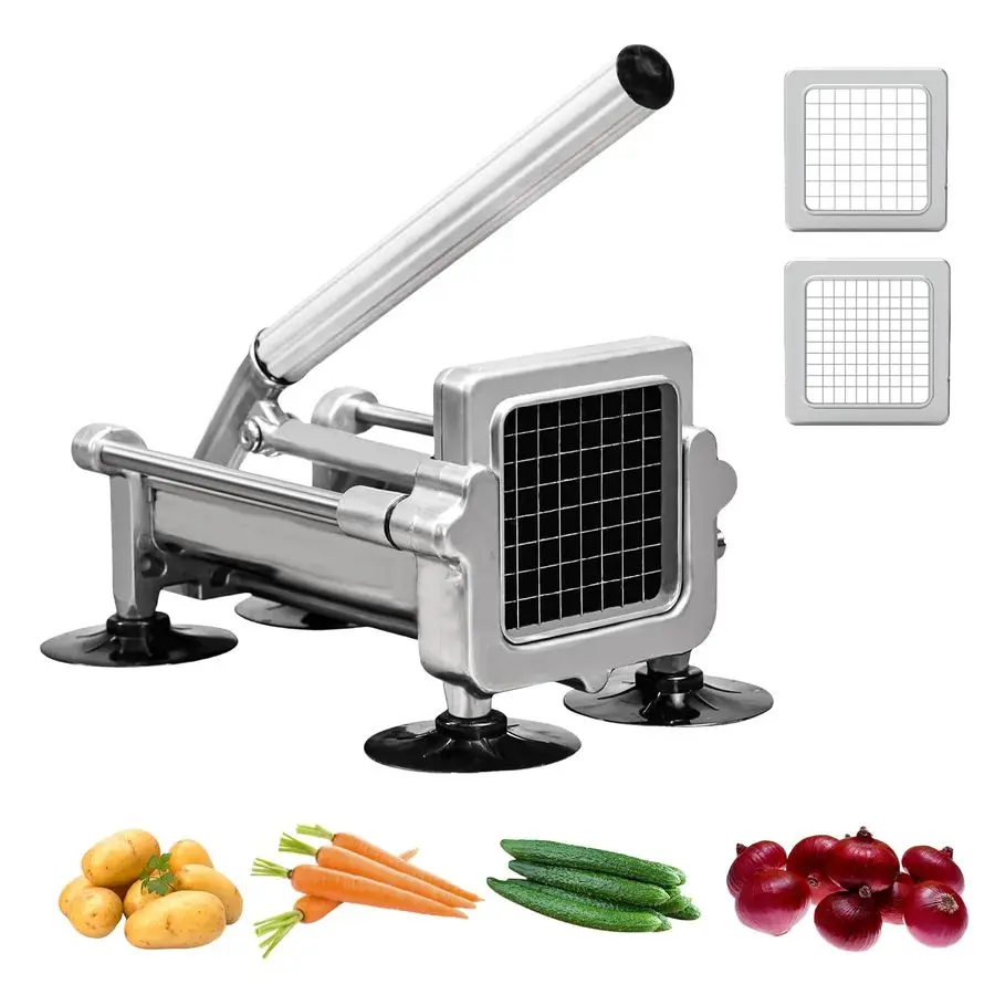

Commercial French Fry Cutter Stainless Steel.Potato Cutter for French Fries with 1 4 and 3 8Inch Blade, Commercial French Fry C