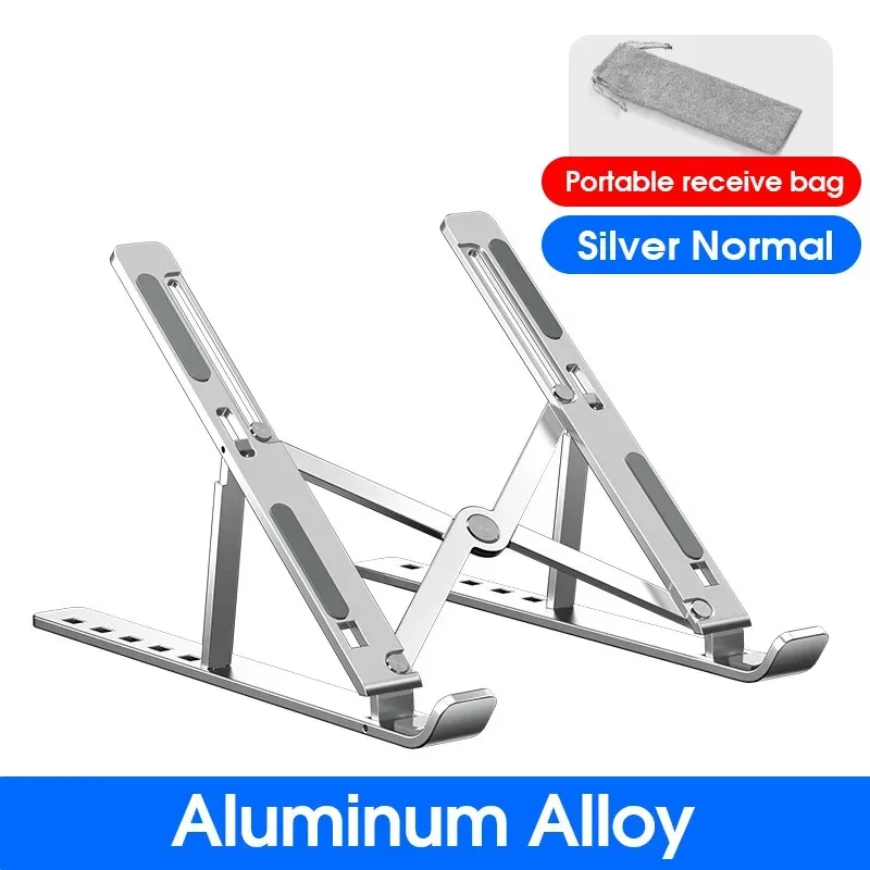 Aluminum Alloy Laptop Holder Stand Adjustable Foldable Portable for Notebook Computer Bracket Lifting Cooling Holder Non-slip