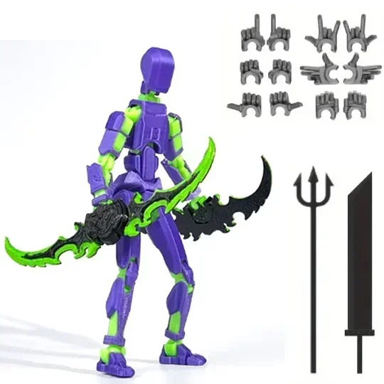 ABS Shapeshift Roboter-Dummy Actionfiguren Desktop-Dekoration 3D-Gedrucktes T13 Actionfigur-Modell Mehrfach Gelenkig Beweglich – Detail 6