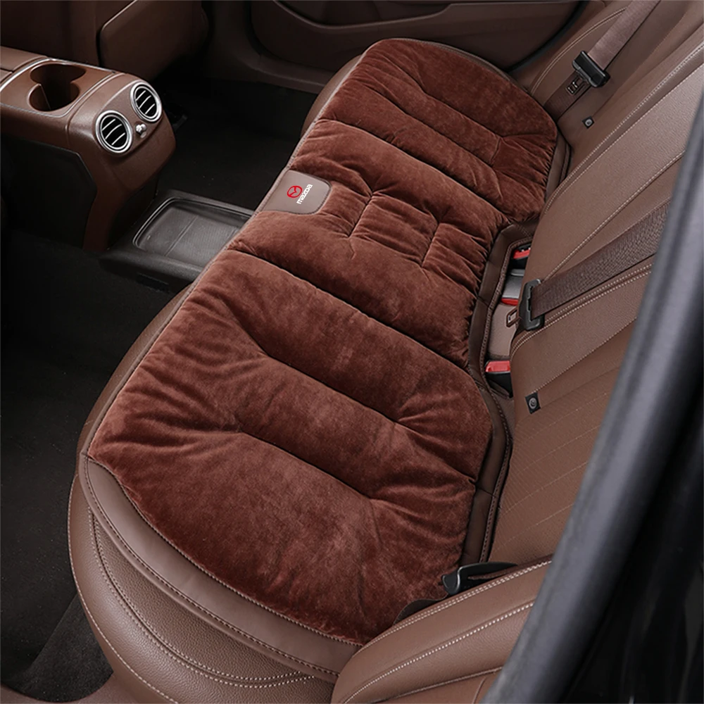 Flannel Car Seat Cushion Winter Warm Anti Slip Rear Seat Breathable Pad For Mazda 2 3 5 6 MS Atenza Axela CX-5 CX-3 CX-4 RX7 323