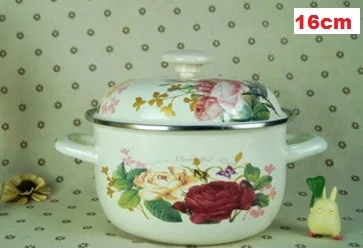 Free Shipping 10pcs Enamel Cooking Pots Set Casserole Stew Pot Soup pot Milk Pot 16/18/20/22/24cm Selection