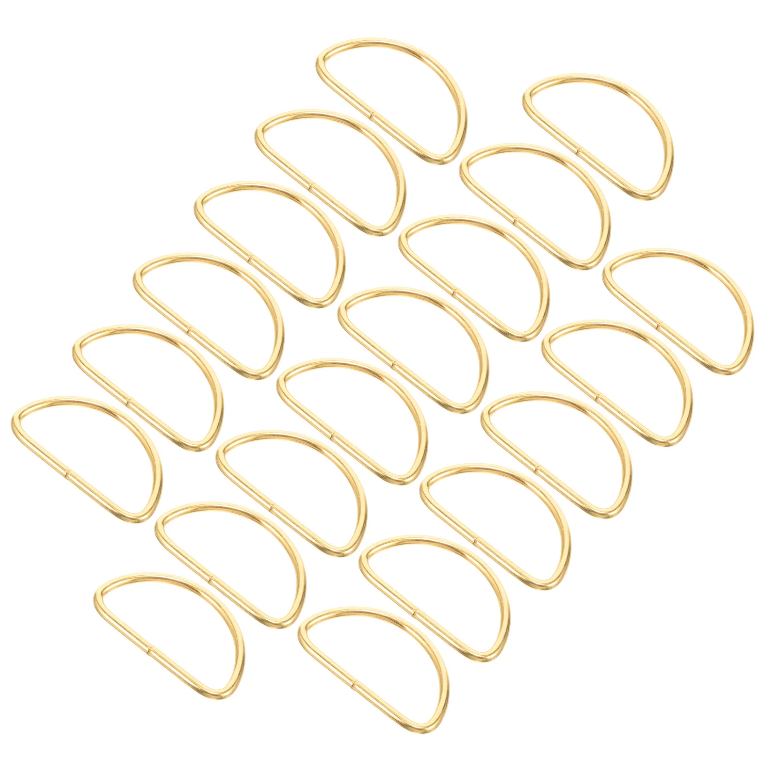 

20pcs D Ring Metal Buckle For Handbags Dog Collars Belts Backpacks Tote Bags Harnesses Lanyards Diy Crafts Accessories Golden