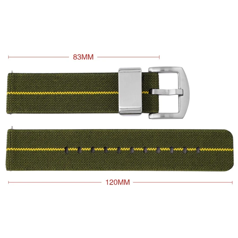 Military Nylon Watch Strap 18mm 20mm 22mm 24mm Quick Release Watch Band Universal Replacement for Women Men Bracelet Accessories