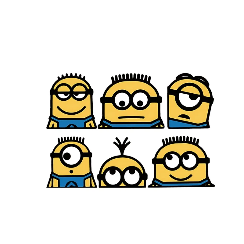 Minions car window stickers, cute and stylish cartoon creative kawaii electric vehicle stickers, waterproof, gift for friends view 5