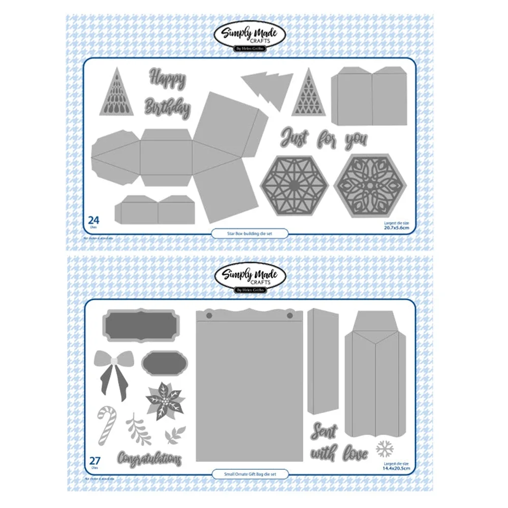 

2025 New 3D Ornate Gift Bag and Star Box Builder Cutting Dies Chirstmas Scrapbooking Paper Making Supplies Frame Card Craft