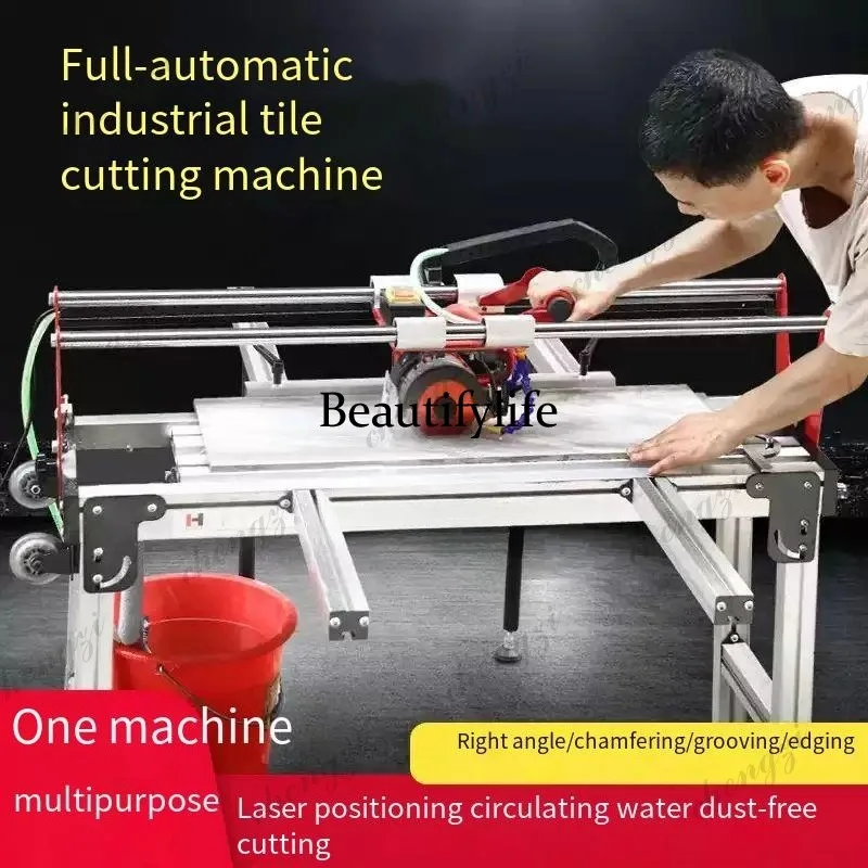 81 Portable Pull-Type Stone Cutter Machine Multifunctional Ceramic Porcelain Tile Saw Benchtop Tool For Marble Granite Chamferin