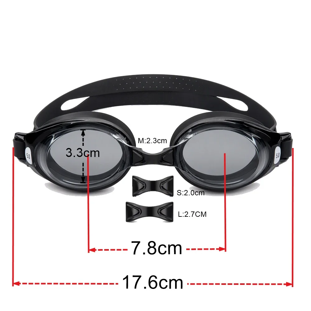 Antibeschlag- und auslaufsichere Kurzsichtigkeits-Schwimmbrille für Erwachsene – verschreibungspflichtige Schwimmbrille, Unisex-Myopie-Schwimmbrille – Detail 6
