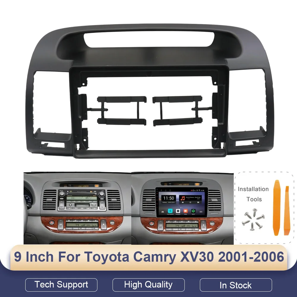 9 Inch Android Radio Fascia For Toyota Camry XV30 2001-2006 Dash Kit Frame