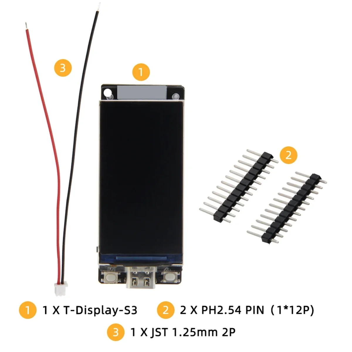 ESP32-S3R8 T-Display-S3開発ボード,1.9インチLCDディスプレイ,Wifi,Bluetooth 5.0, 170x320,ワイヤレスモジュール