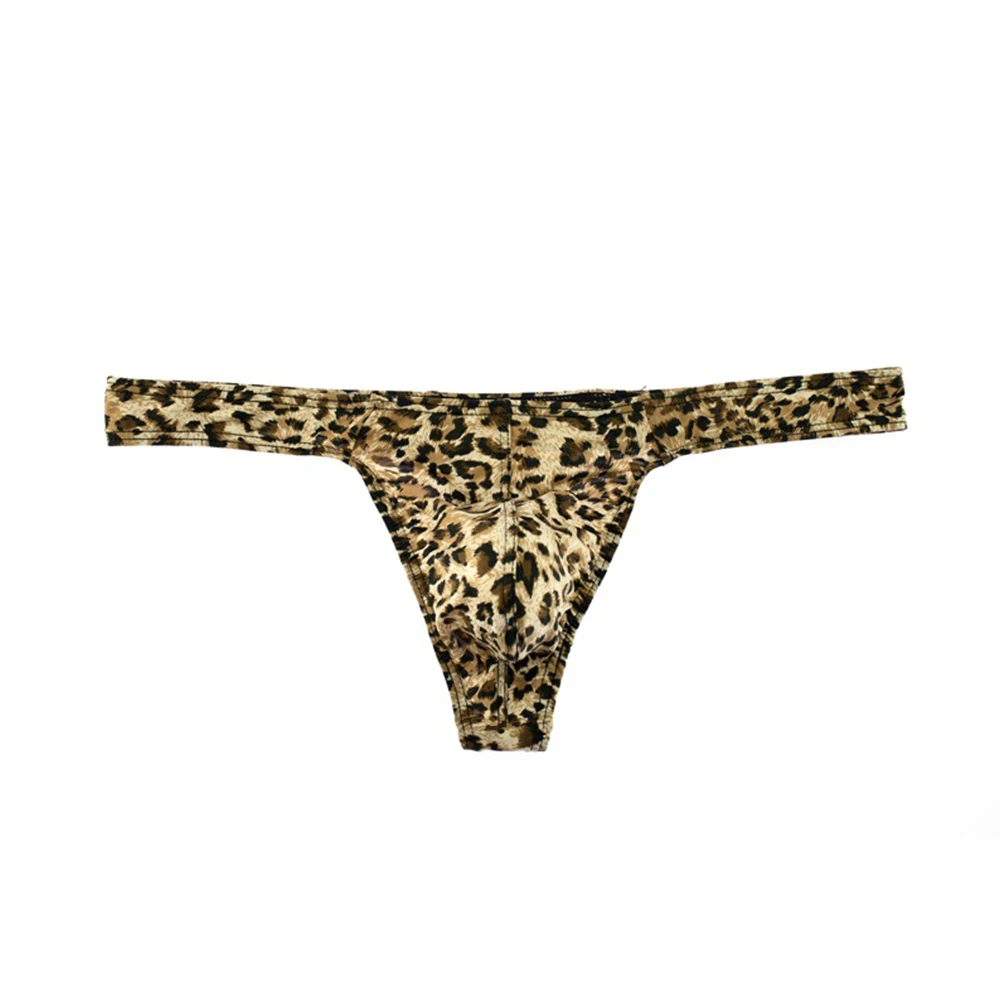 Fashion Hot Sale Sleepwear Underwear Mens Shorts T-back Bikinis Underpants Breathable Knickers Leopard Comfort