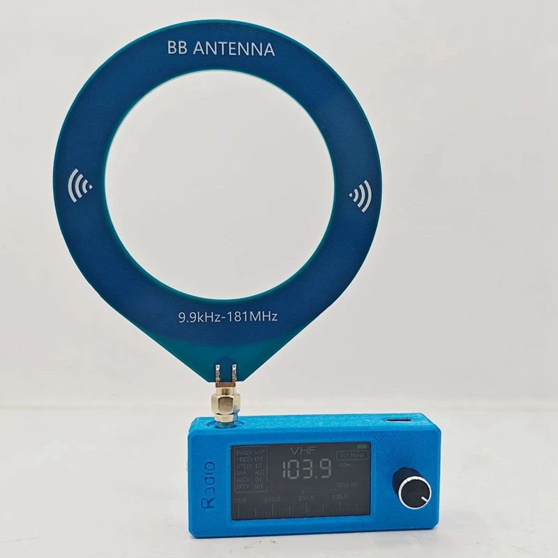SI4732 0.5-108Mhz Portable Radio LSB USB AM FM FM/AM Radio With2pcs Antenna All Band Radio Receiver Blue