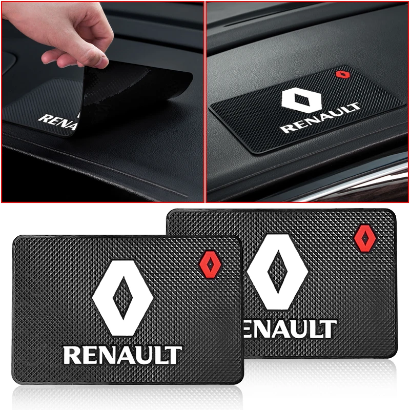 

Car Interior Accessories Logo Anti Slip Mat Phone Holder Non-Slip Mat For Renault Megane 2 3 Duster Logan Clio 4 Scenic 2 Captur