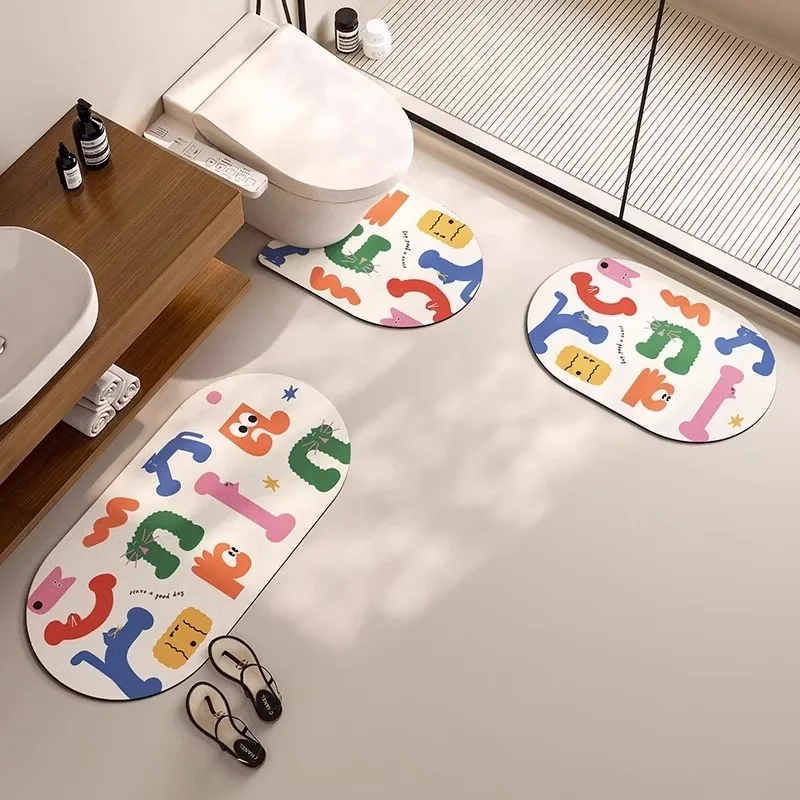 

Коврик VIKAMA из диатомита для ванной комнаты, впитывающий воду, противоскользящий, для туалета, входа в ванную, умывальника, для ног, домашний декор