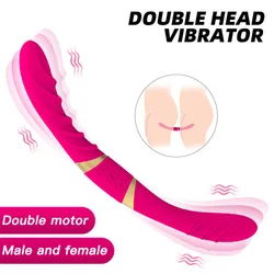 Vibrating Double-Ended Dildo Vibrator Lesbian Strapless Strapon G-spot Clitoris Stimulator Adults Sex Toys for Woman Sexshop 18+