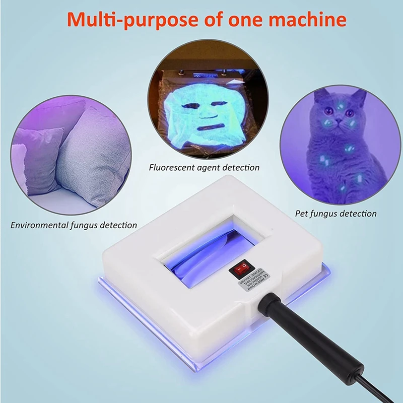 Портативный увеличительный анализатор, пластиковая лампа для лица с абажуром для тестирования кожи, вилка стандарта США
