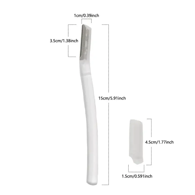 10pcs Milk white Exfoliating Dermaplaning Tool, Face & Eyebrow Razor with Precision Cover- 10 Count | Portable Razor wig tool