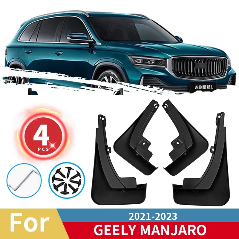 

For Geely Manjaro Xingyue L Mud Flaps Monjaro Kx11 2021 2022 2023 Mudguards Guards Fender MudFlaps Front Rear Car Accessories