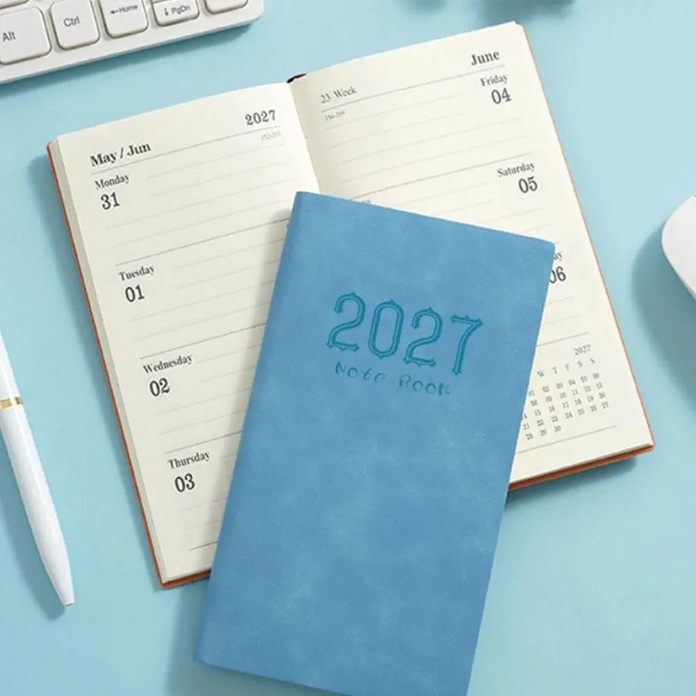 Pocket Design 2027 A6 Planner Notebook Portable Lightweight Premium Thick Paper Daily Weekly Journal Smooth Writing Surface