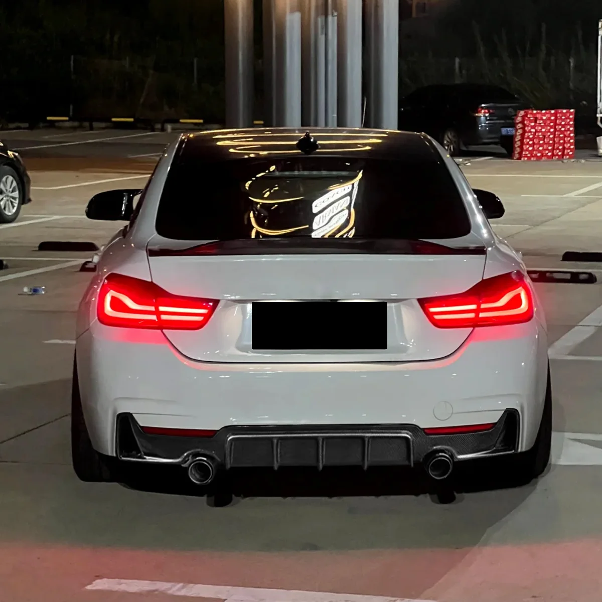 ل BMW F32 F33 F36 428i 430i 435i M Tech Sport 2014 2015 2016 2017 2018 2019 2020 السيارات المصد الخلفي سبويلر الشفاه طقم الجسم #5