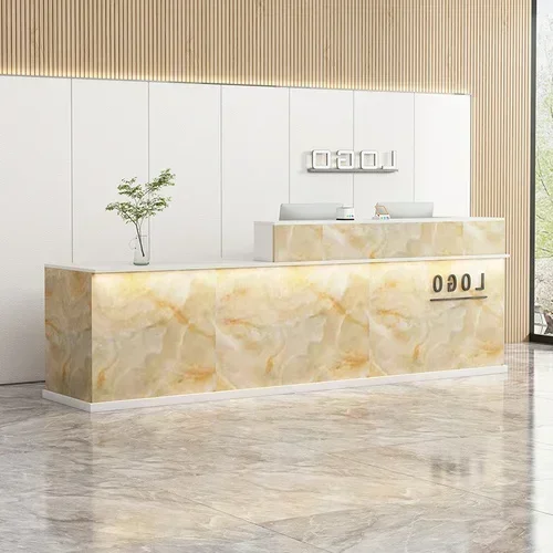 MLCashier Simple Modern Company Reception Table Hotel Reception Desk Small Counter Bar Counter