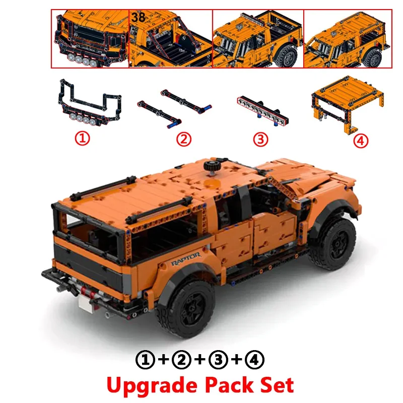 NEW Technical FORD F-150 Raptor Pickup Version Upgrade Cars Building Blocks Assemble Bricks DIY Model Toys Modified from 42126