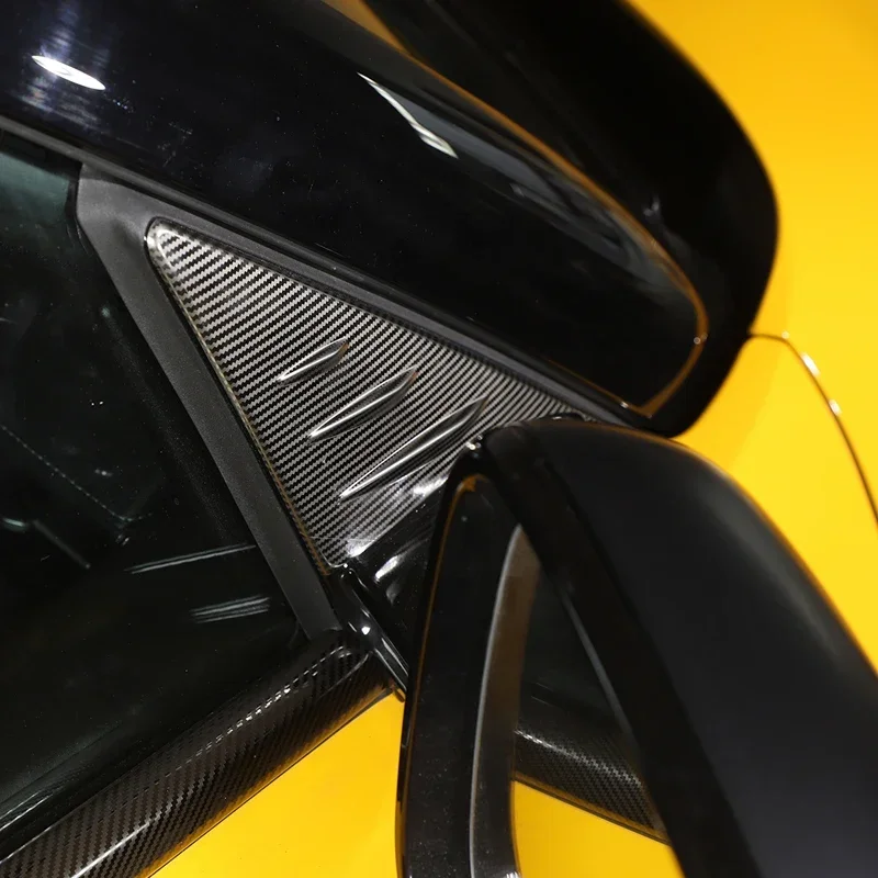 For 2019-2022 Toyota GR Supra A90 stainless steel car rearview mirror side triangle spoiler trim sticker exterior accessories