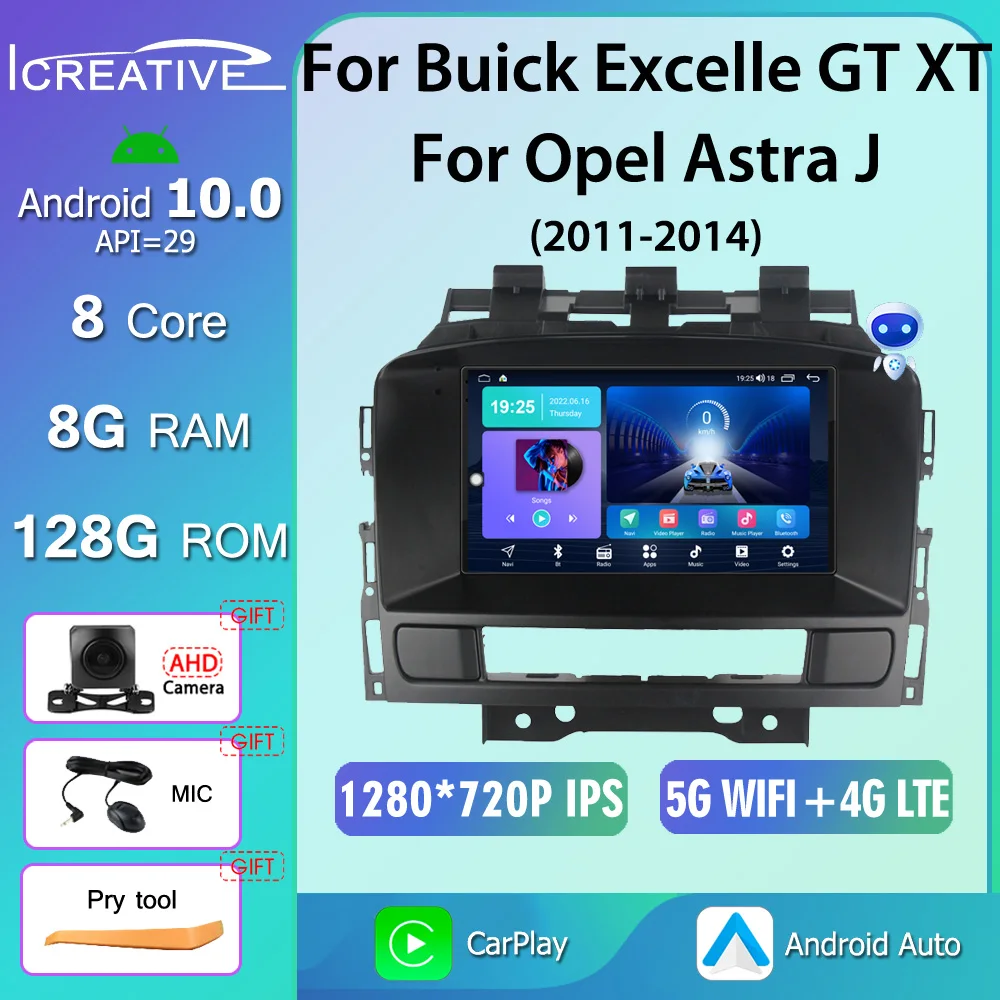 

QLED Antoradio For Buick Excelle GT XT For Opel Astra J CD300 CD400 2011 - 2014 Car Radio Navigation Multimedia Player HU 2 din