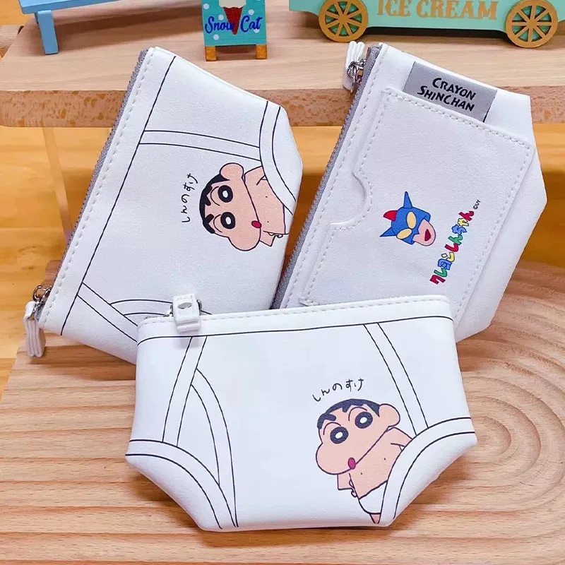 

New Cartoon Kawaii Cute Crayon Shin-Chans Coin Purse Cosmetic Bag Storage Bag Cortex Shorts Styling Anime Birthday Girls Gift