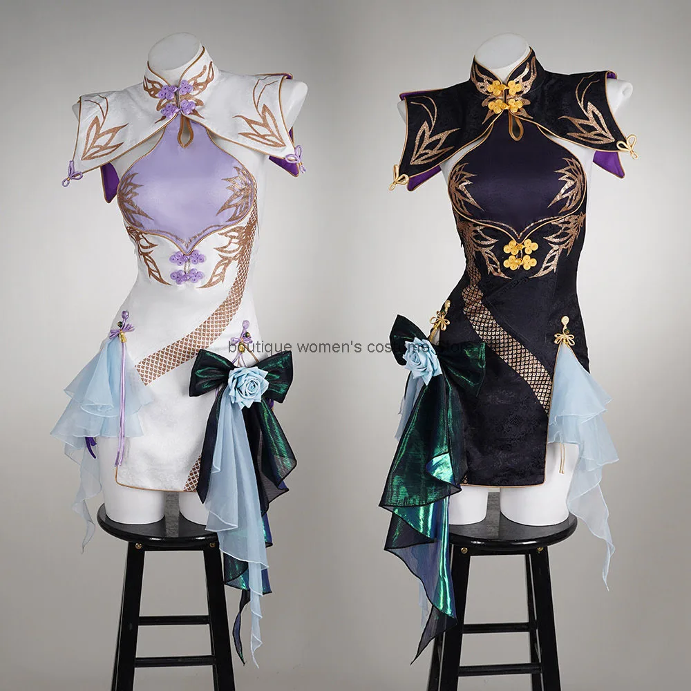 

FGO Demon Orchid Cheongsam Cosplay Costume CP31 Choco Fanfic Demon Knight Lancelot Mellicorn Cosplay Halloween Cosplay