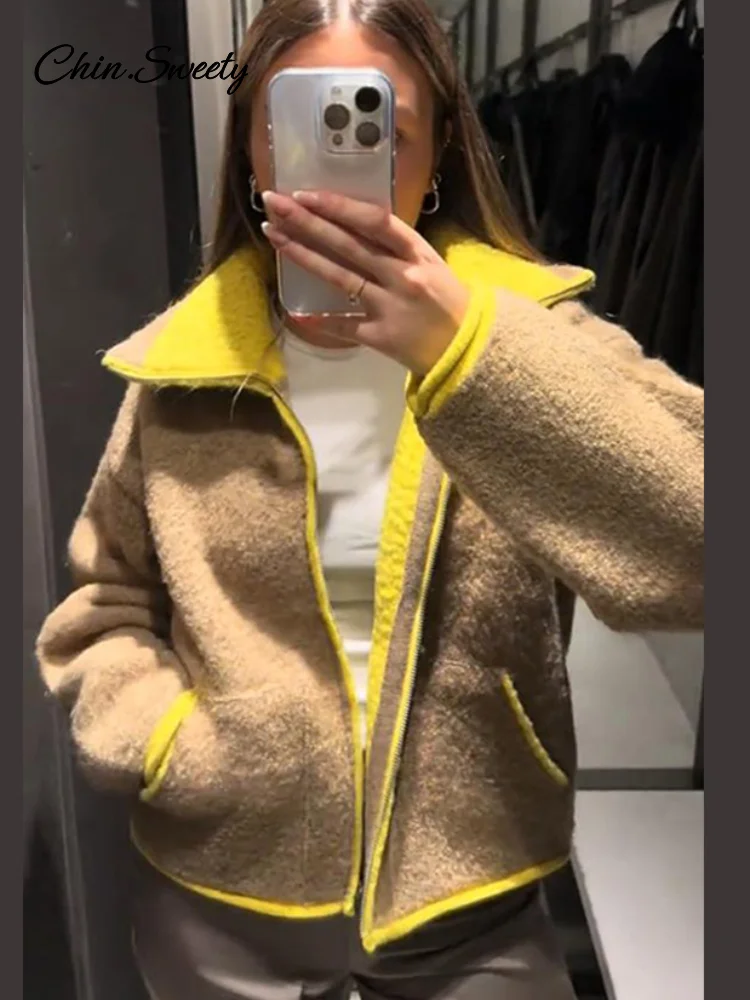 سترة نسائية عصرية برقبة واقفة وجيب بسحاب وأكمام طويلة سترات منفوخة للسيدات جديدة للخريف والشتاء ملابس خارجية غير رسمية للشارع #1