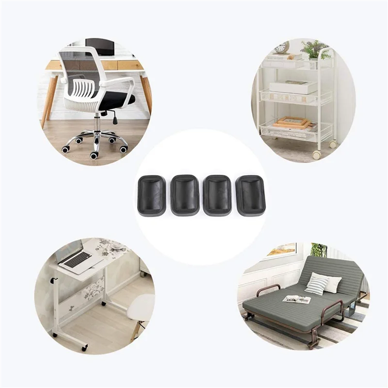 ALIM-24PCS Bed Stopper & Furniture Stopper Caster Cups Fits To All Wheels Of Furniture,Sofas,Beds,Chairs Prevents Scratches