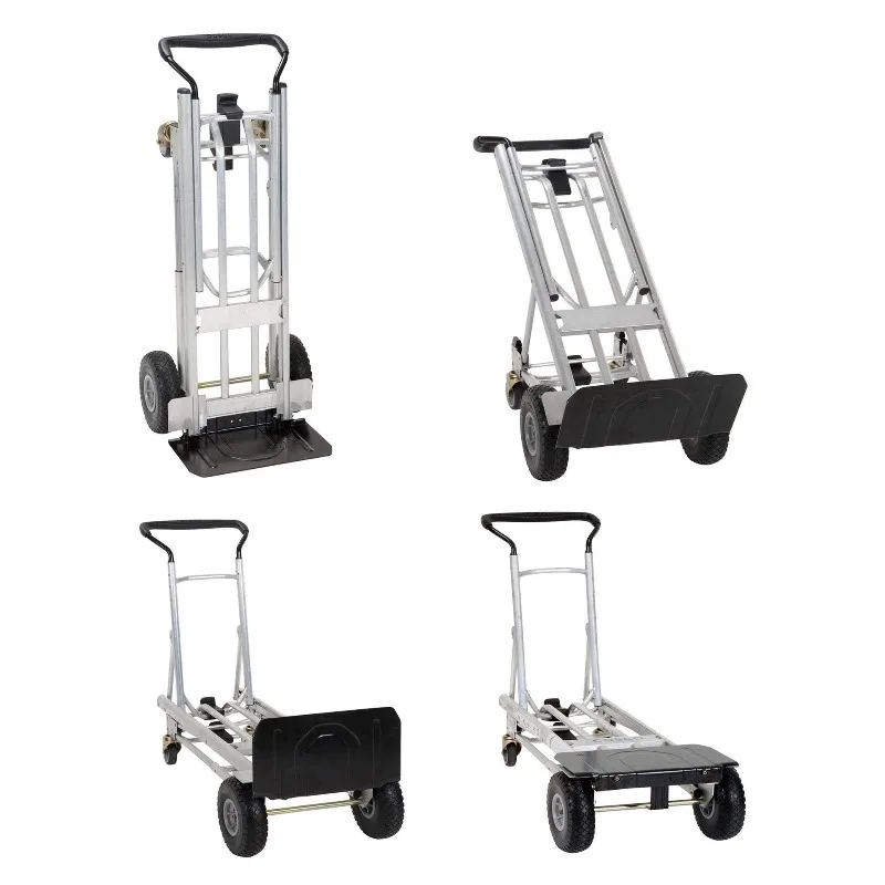 Four-in-one folding series trolley with no flat wheels y