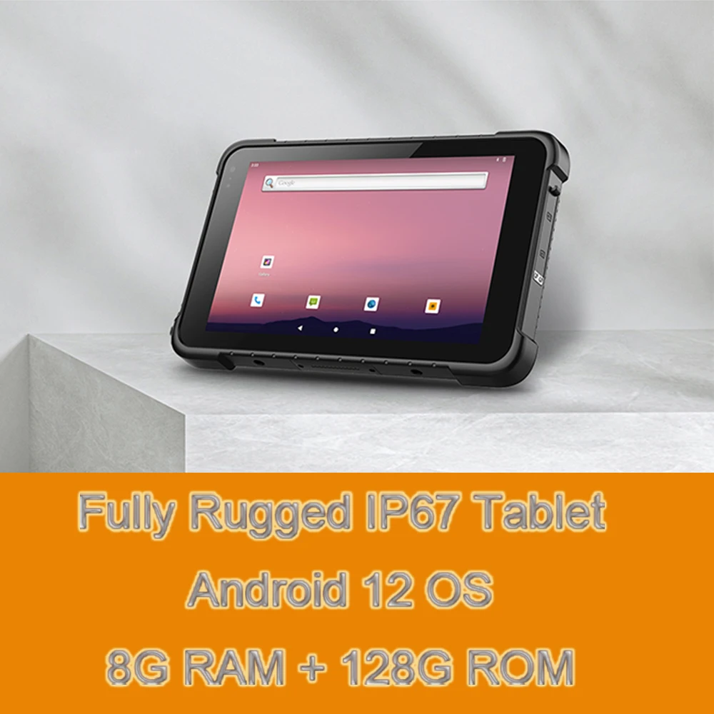 

8-Inch Android 12 Rugged Tablet PC 8GB+128GB Barcode scanner NFC 4G LTE Wifi IP67 Dustproof Waterproof Industrial Computer T86X