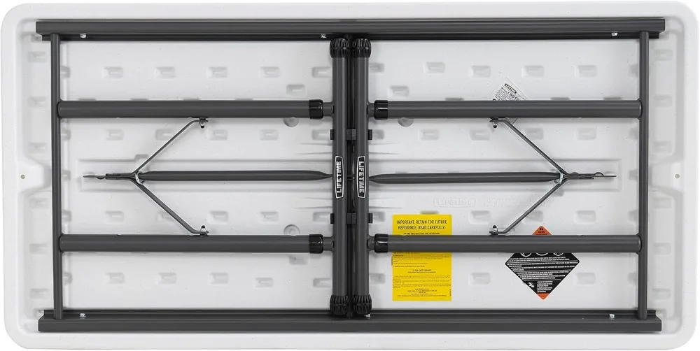 Commercial Height Adjustable Folding Utility Table, 4-Foot, Durable and Easy to Clean