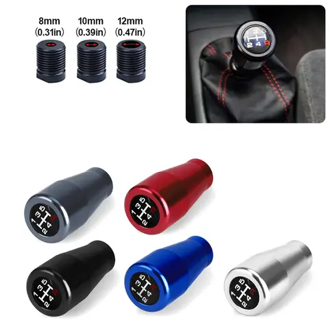 Classic Style Universal Racing 5 Speed Car Gear Shifter Knob Manual Automatic Gear Shift Knob Shift Lever Included adapter