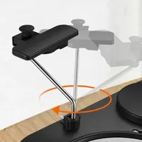 Lekato Cpd-1000 Portable E-Drum Kit - Mesh Snare Pad, 220+ Sounds, Usb Midi, 2 Switch Pedals, Includes Bag & Sticks