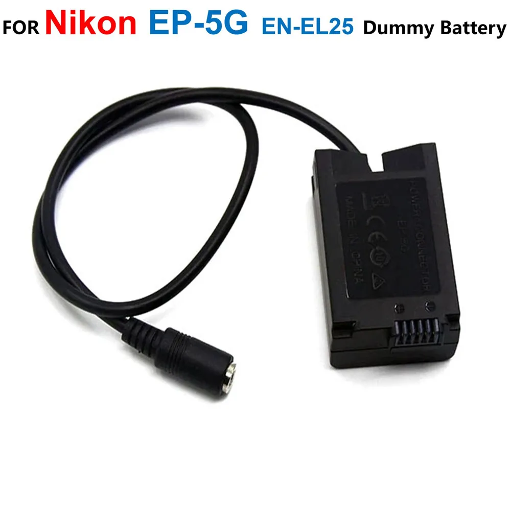 EN-EL25 Fake Battery EP-5G DC Coupler For Nikon Z50 ZFC Z30 External Power Bank Camera Adapter  4.0mm*1.7mm