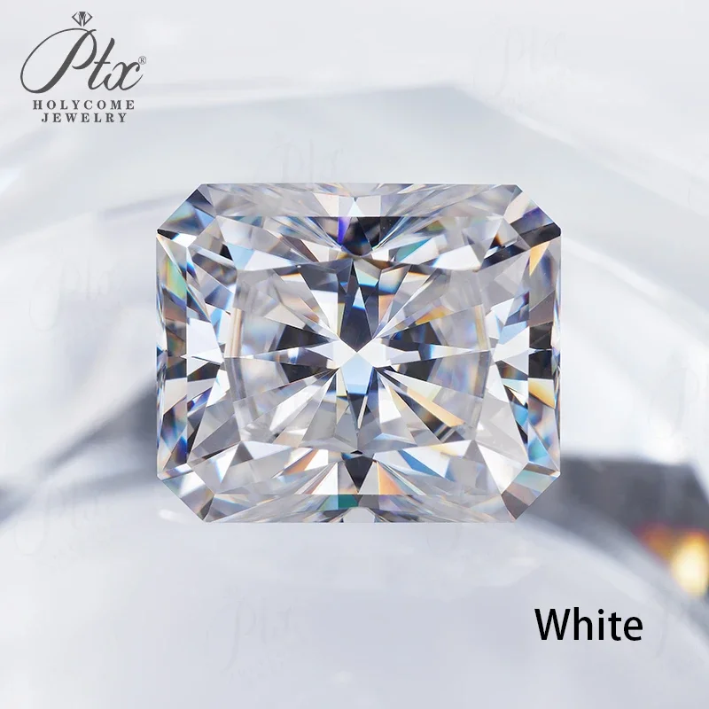 100% Moissanit-Diamant, Radiant-Schliff, 0,3-10 Karat, DIY-Ring, Halskette, Ohrringe, Hauptmaterialien, Großhandel, Perlen in Primärfarben – Detail 6