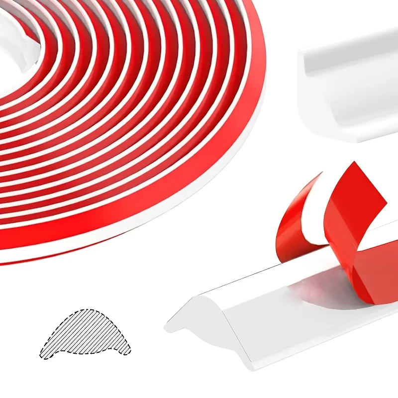 3M TPE Quadrant Trim 9.84 Ft Flexible Peel and Stick Trim Molding Wall, Floor Edging, Edging Strip Coving for Wall Ceiling Corne
